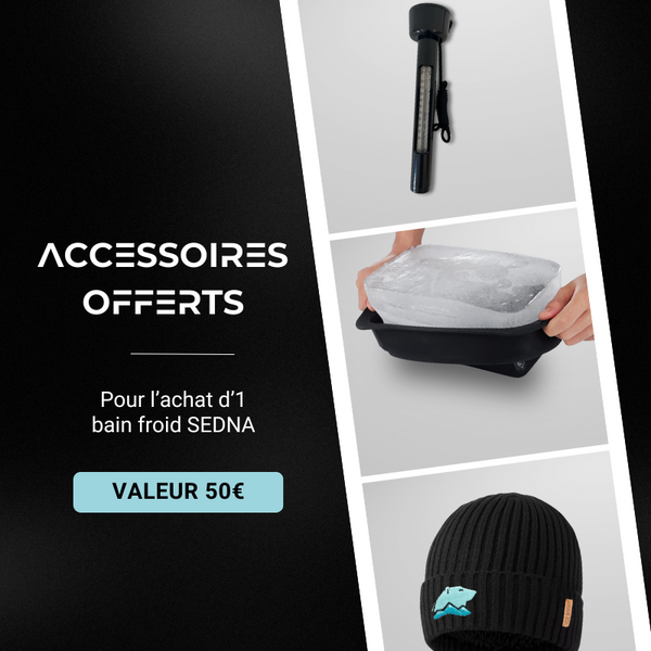 Kit d'accessoires Ice Boost offerts pour l'achat d'un bain froid Sedna